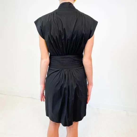 Anthropologie Dress BCBGMaxAzria 0 Kimono Wrap Belt Mini Black - Picture 5 of 11